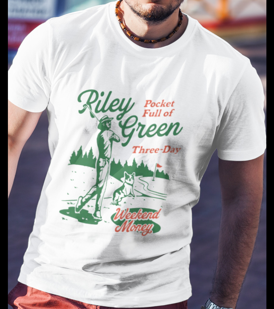 Riley Green Pocket Full Of Three Day Weekend Money Golf T-Shirt