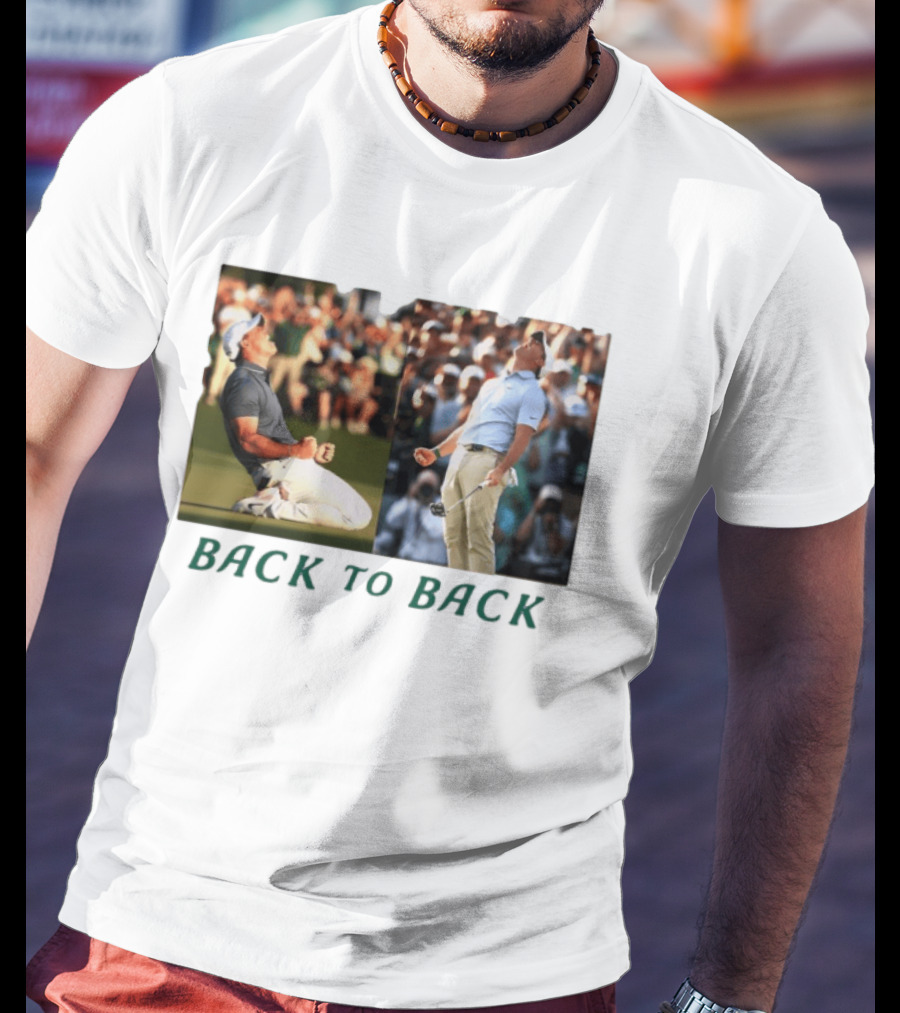 Rory McIlroy Golf The Masters Back To Back Celebration Photo T-Shirt