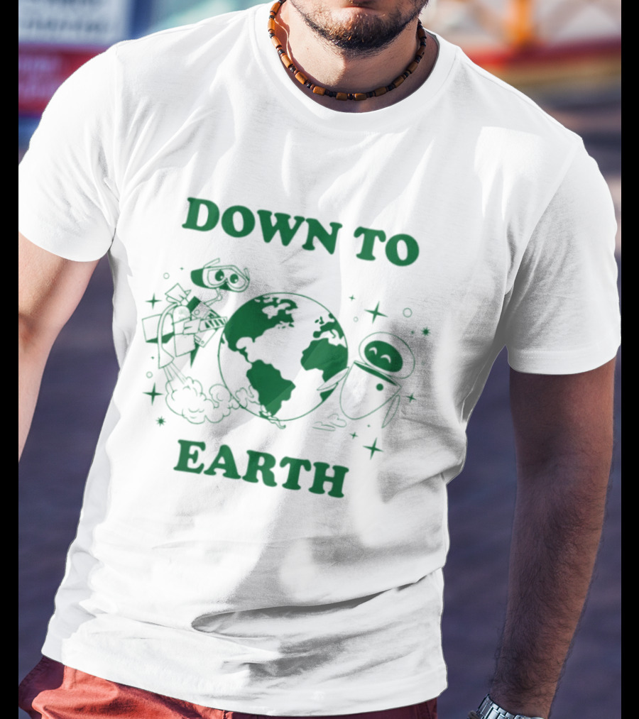 WALL E And EVE Down To Earth Globe Connection T-Shirt