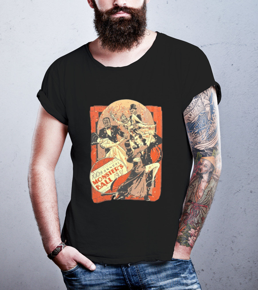 100th Annual Monster's Ball 1931 Vintage Dance Event Gothic Horror T-Shirt