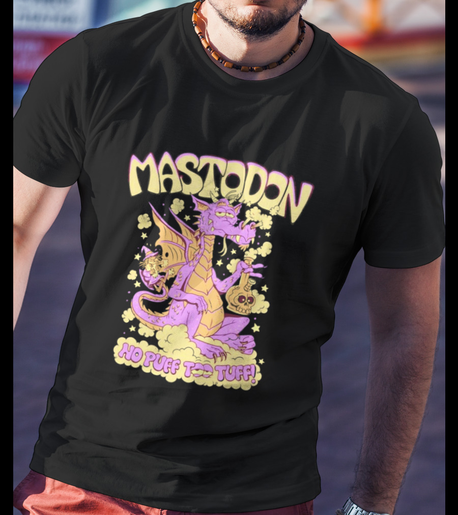 Mastodon No Puff Too Tuff Wizard Dragon 420 T-Shirt