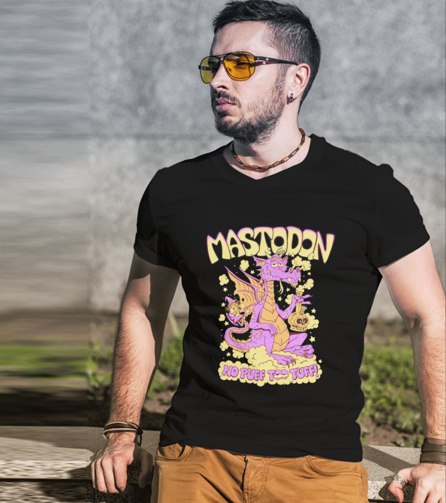 Mastodon No Puff Too Tuff Wizard Dragon 420 T-Shirt