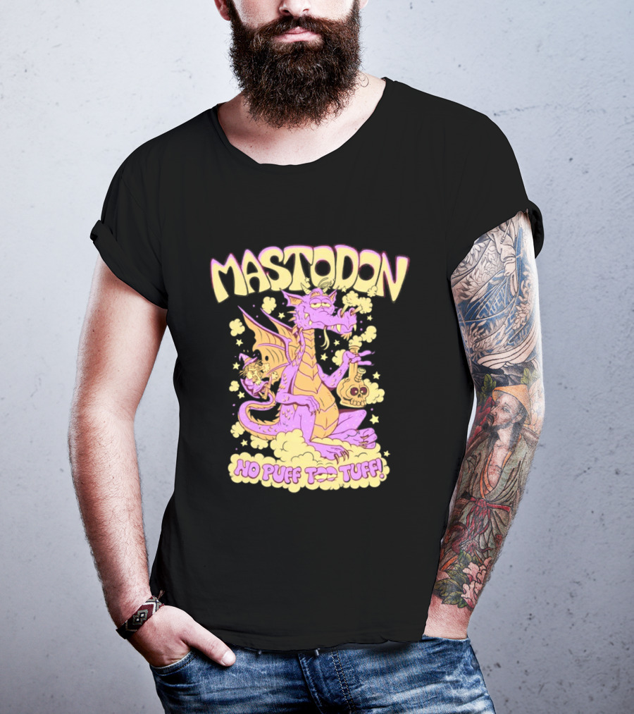 Mastodon No Puff Too Tuff Wizard Dragon 420 T-Shirt