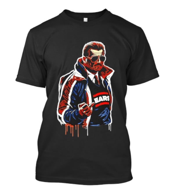 Mike Ditka Chicago Bears Coach Middle Finger Ears T-Shirt