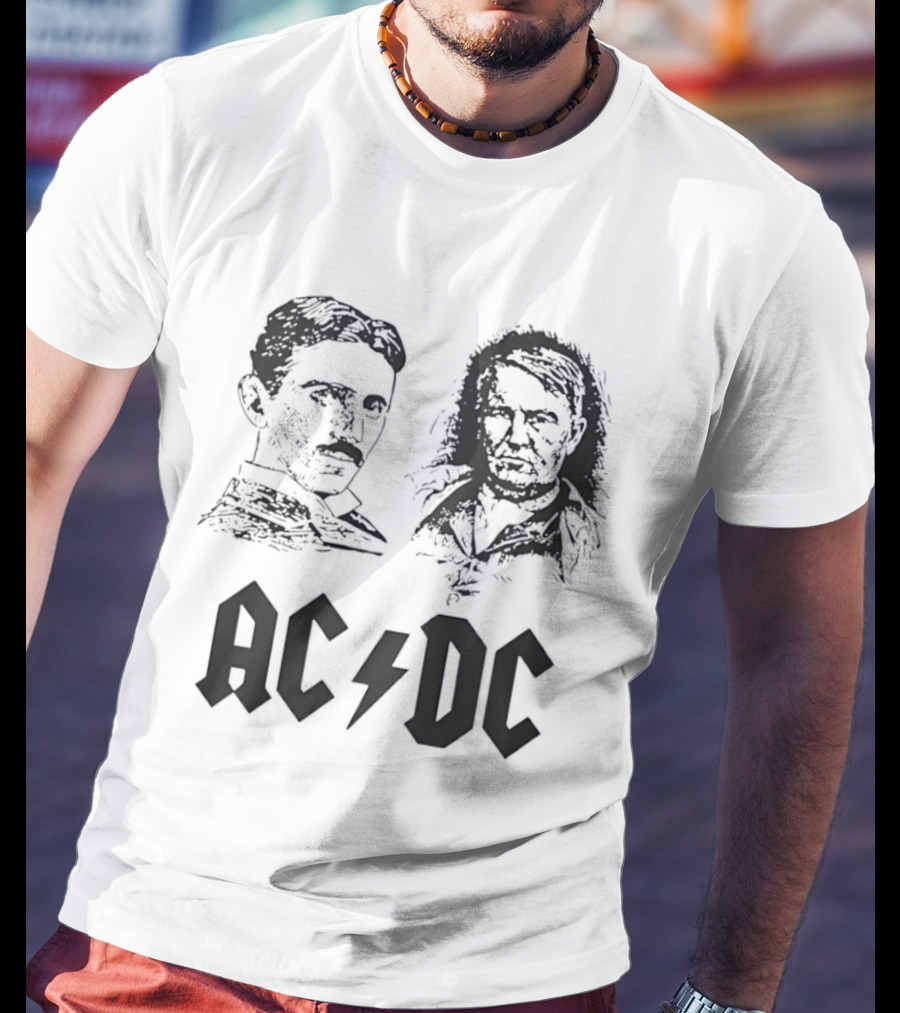 Nikola Tesla Thomas Edison AC DC T-Shirt