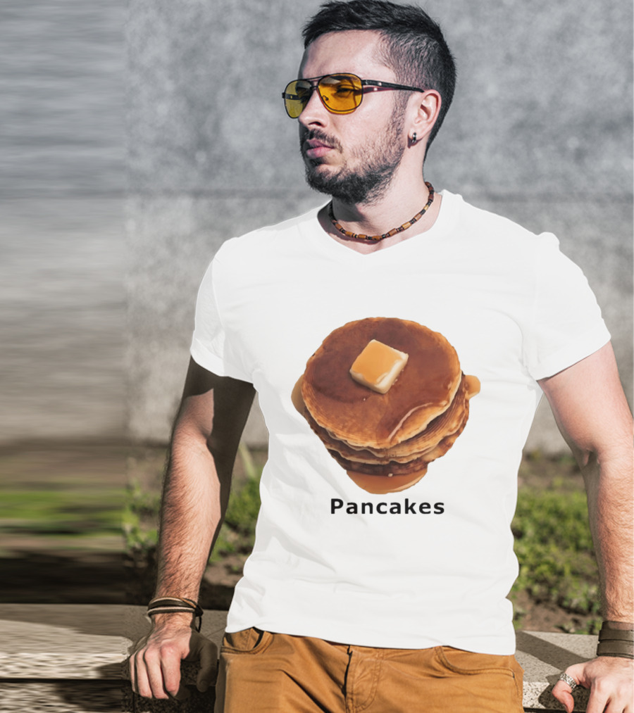 Pancakes Syrup Stack With Butter Topping T-Shirt