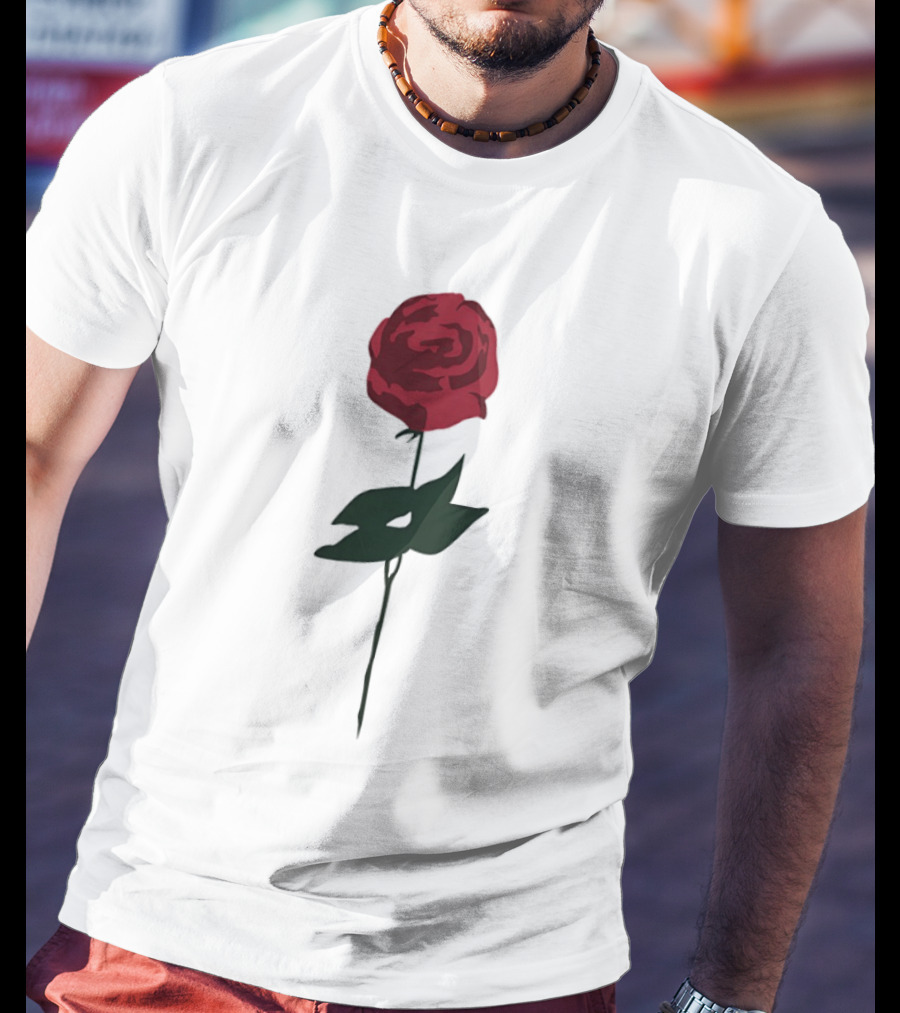 RJ Decker Catherine Delacroix Red Rose Botanical T-Shirt