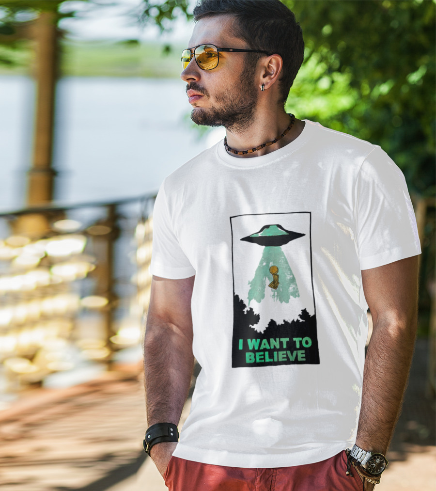 The X Files UFO I Want To Believe NBA Championship Trophy T-Shirt