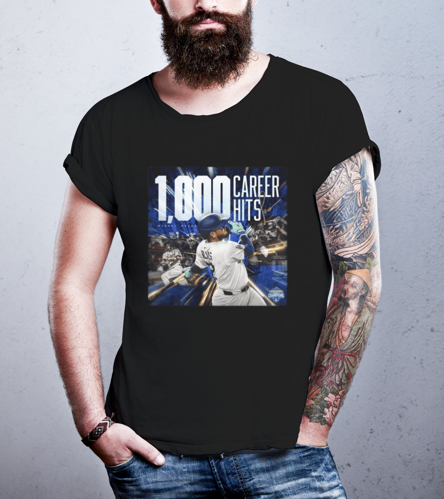 1000 Career Hits Dodgers MLB Champions Celebrating Milestone T-Shirt