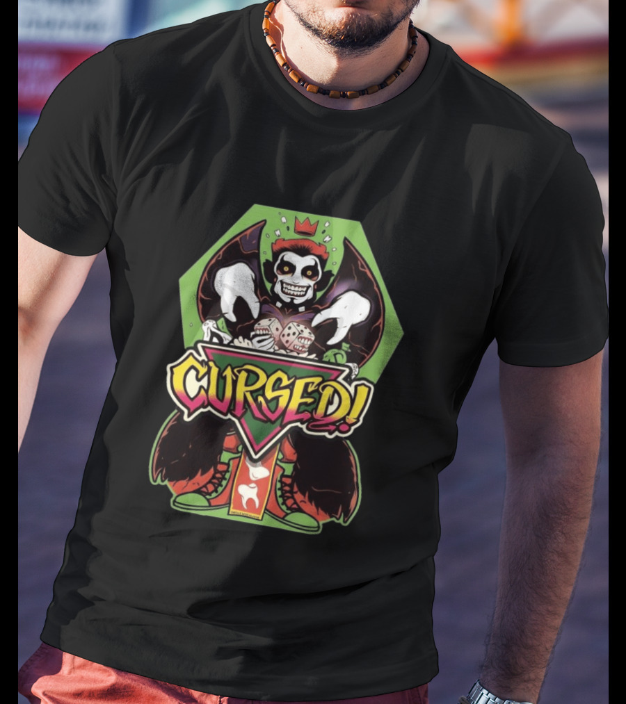 Danhausen Cursed Nation Green Hexagon Joker With Dice T-Shirt
