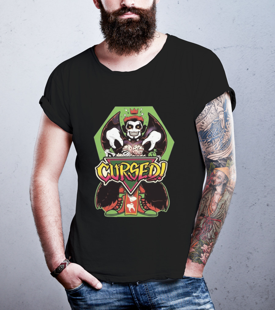 Danhausen Cursed Nation Green Hexagon Joker With Dice T-Shirt