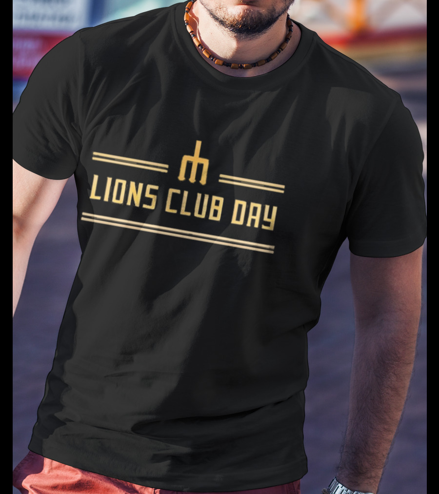 Seattle Mariners Lions Club Day Baseball Event Merchandising T-Shirt