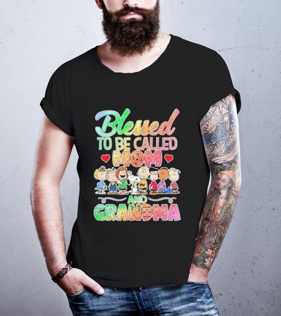 Blessed To Be Called Mom And Grandma Peanuts Characters T-Shirt