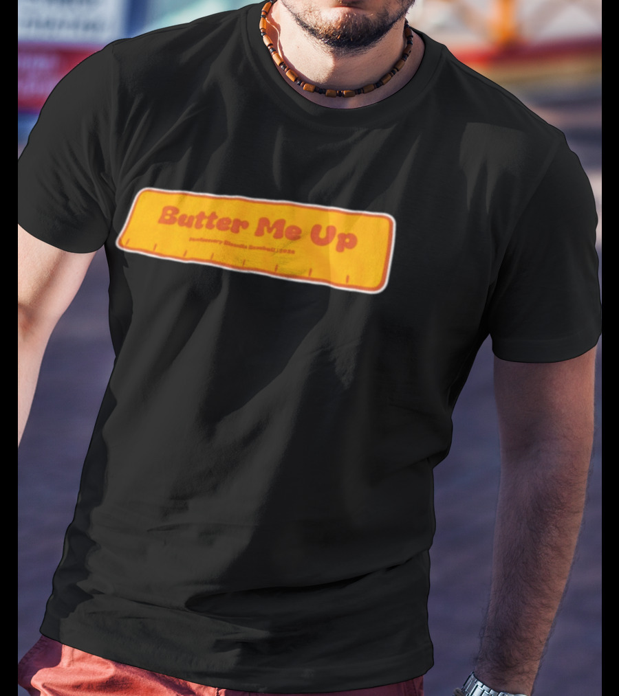 Butter Me Up Montgomery Biscuits Baseball 2026 Yellow Banner T-Shirt