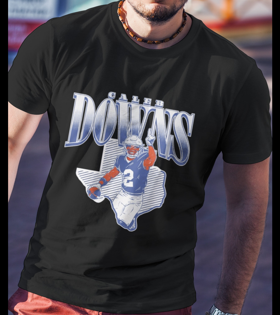 Caleb Downs Number 2 Texas Football Star Dallas Cowboys T-Shirt