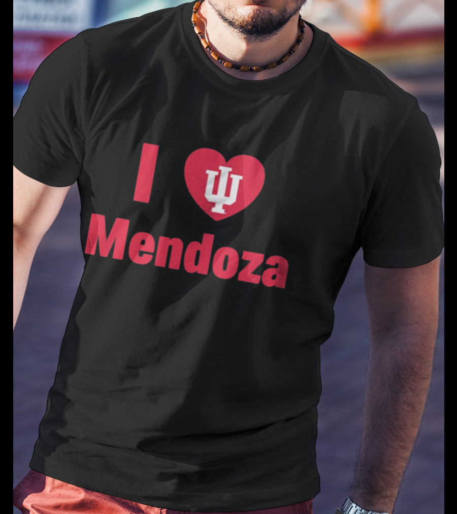 Indiana Hoosiers Football I Love IU Mendoza T-Shirt