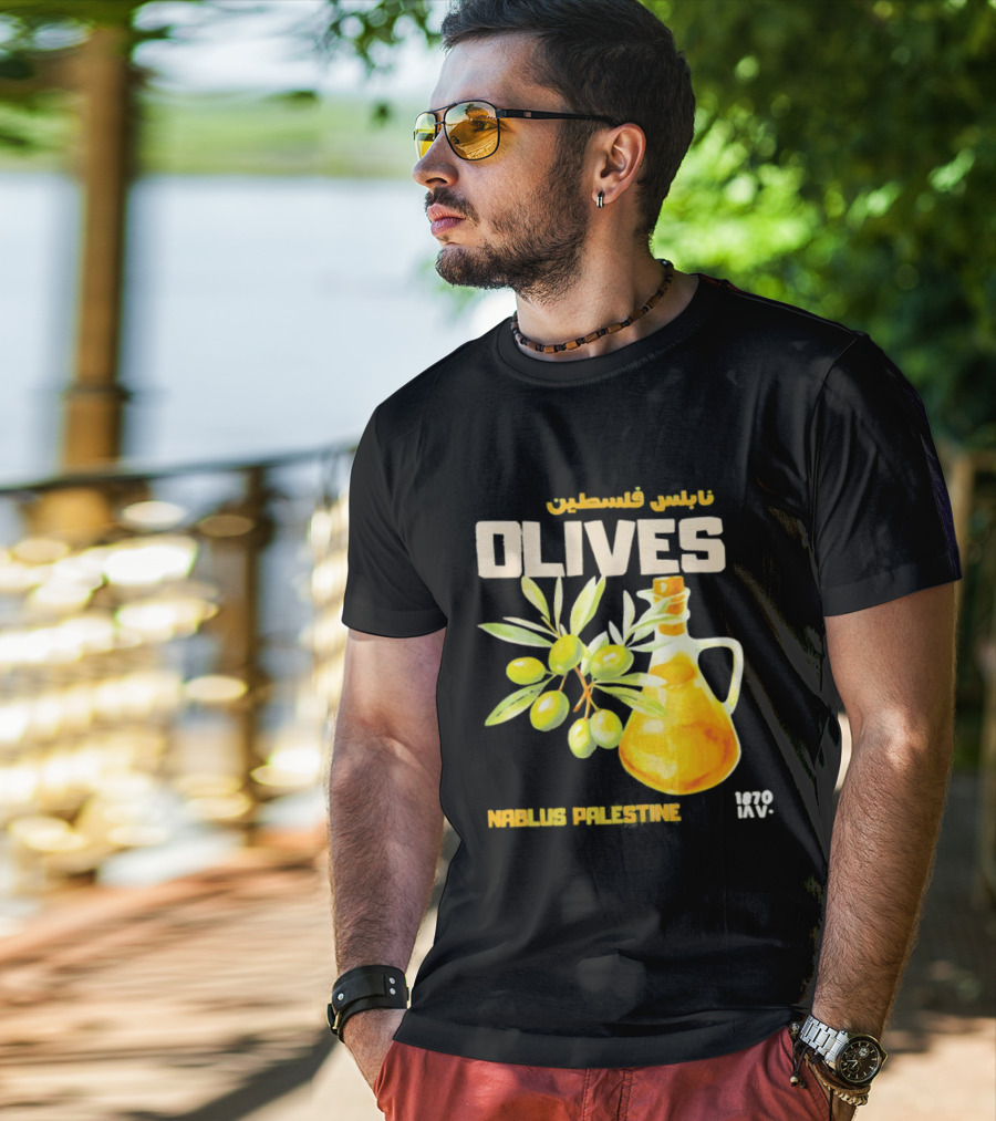 Nablus Palestine Olives 1870 Vintage Olive Oil Heritage T-Shirt