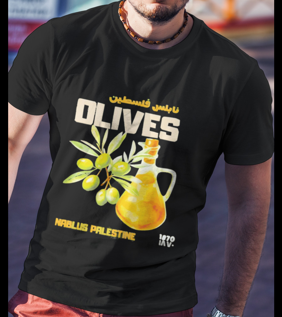 Nablus Palestine Olives 1870 Vintage Olive Oil Heritage T-Shirt