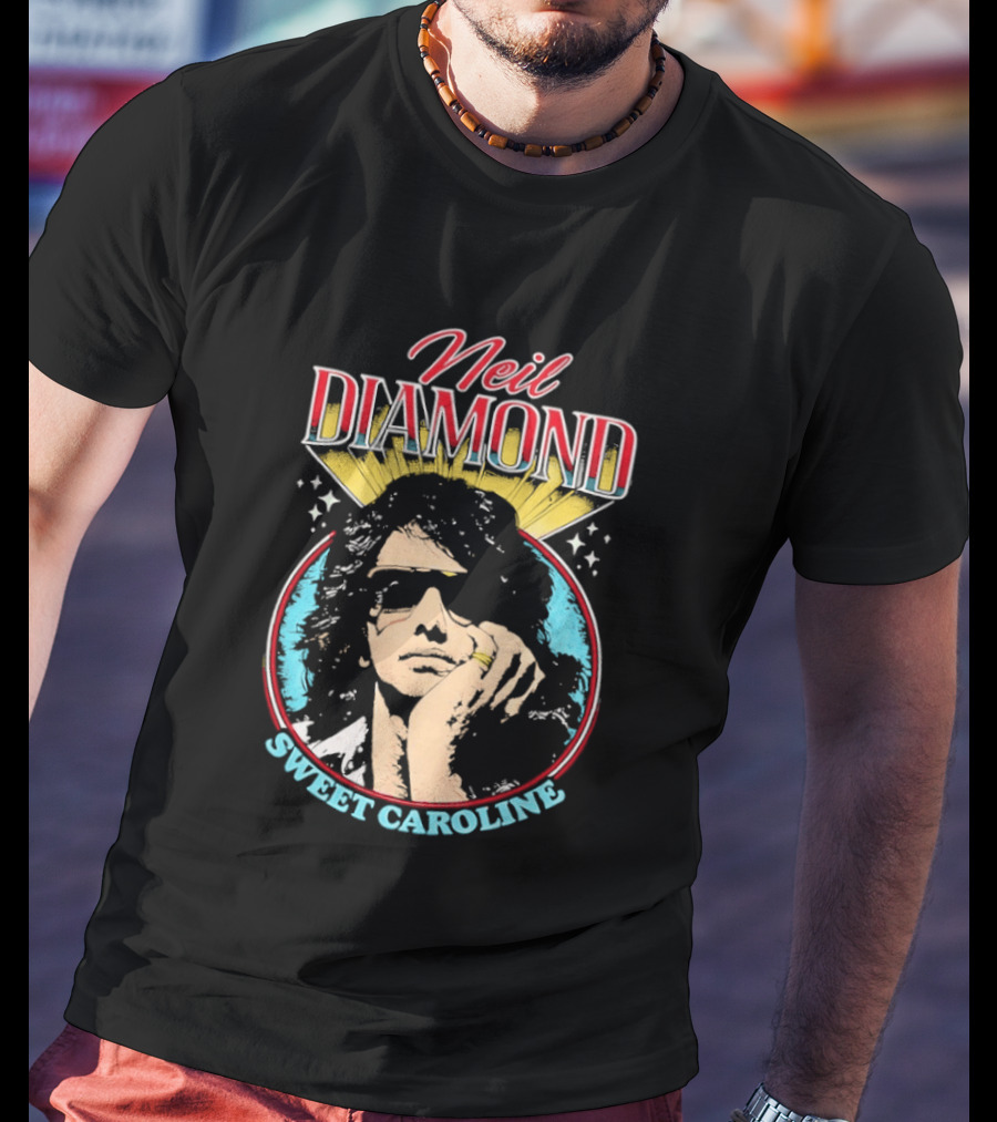 Neil Diamond Sweet Caroline Retro Starburst 70s T-Shirt