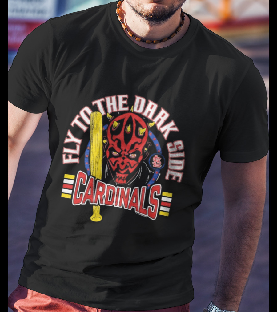 Star Wars X MLB St. Louis Cardinals Fly To The Dark Side Darth Maul T-Shirt