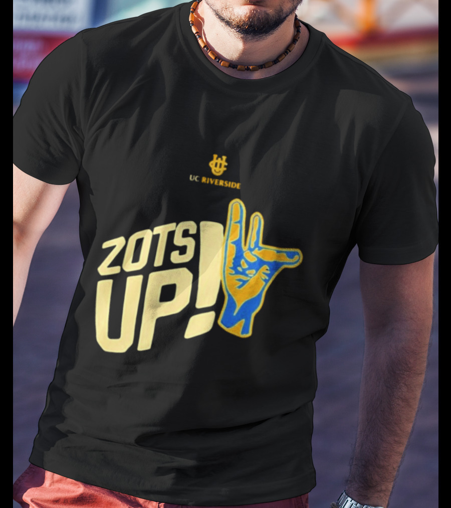 UC Riverside Zot Hand Sign Zots Up T-Shirt