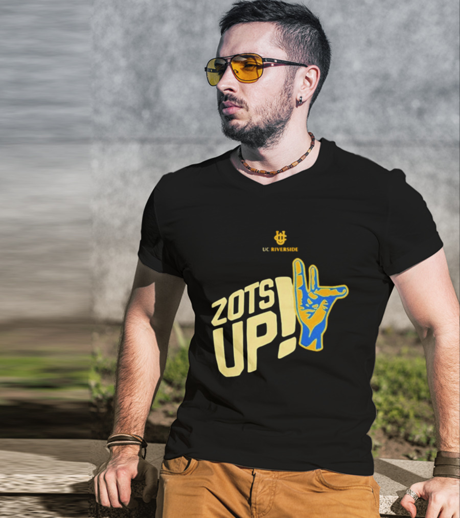 UC Riverside Zot Hand Sign Zots Up T-Shirt