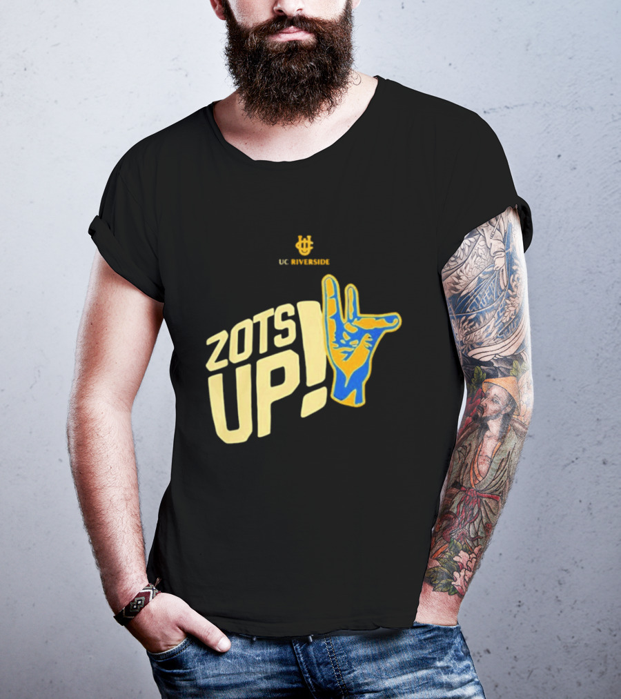UC Riverside Zot Hand Sign Zots Up T-Shirt