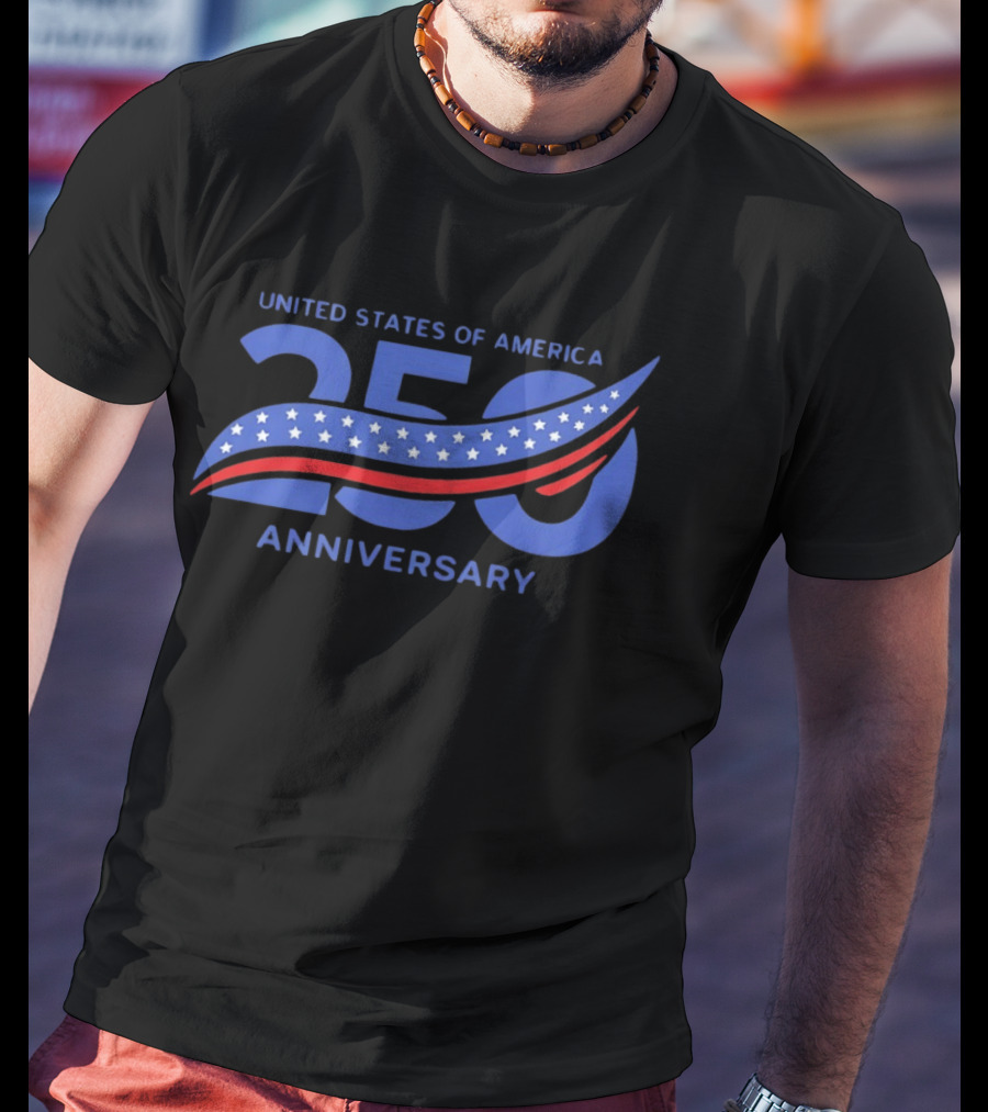 United States Of America 250 Anniversary Semiquincentennial Flag Stars And Stripes T-Shirt