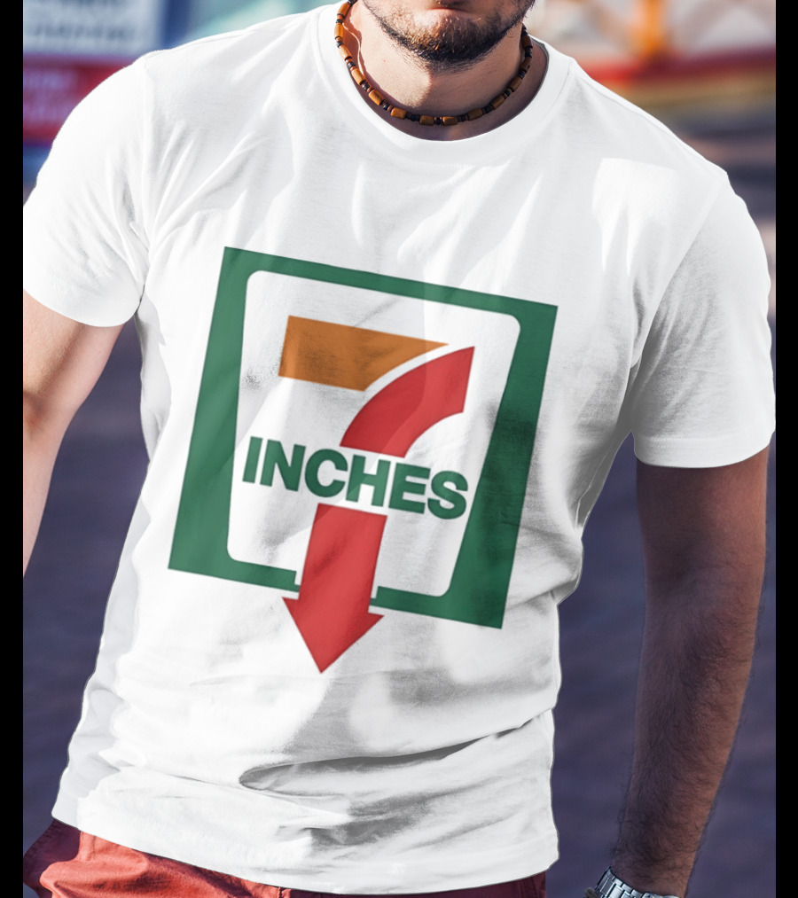 7 Inches Down Arrow Logo In Green And Red T-Shirt