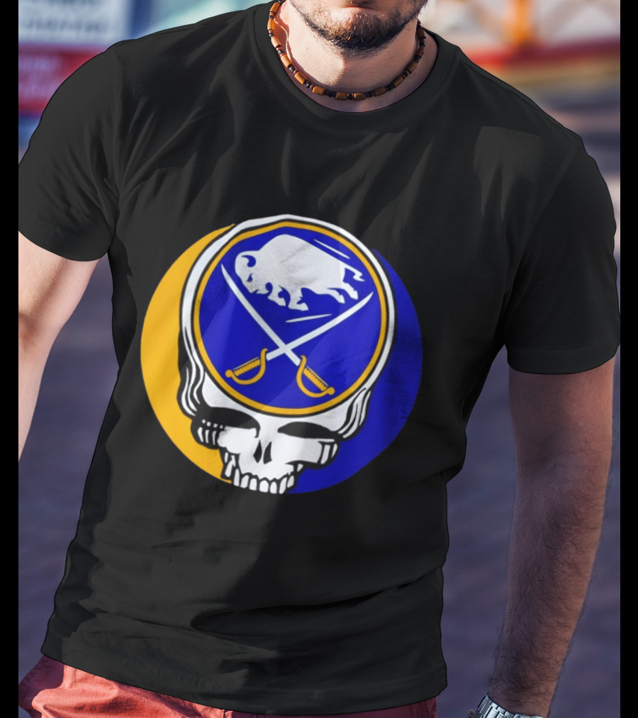 Buffalo Sabres Grateful Dead Steal Your Face Hockey 2026 Collaboration T-Shirt