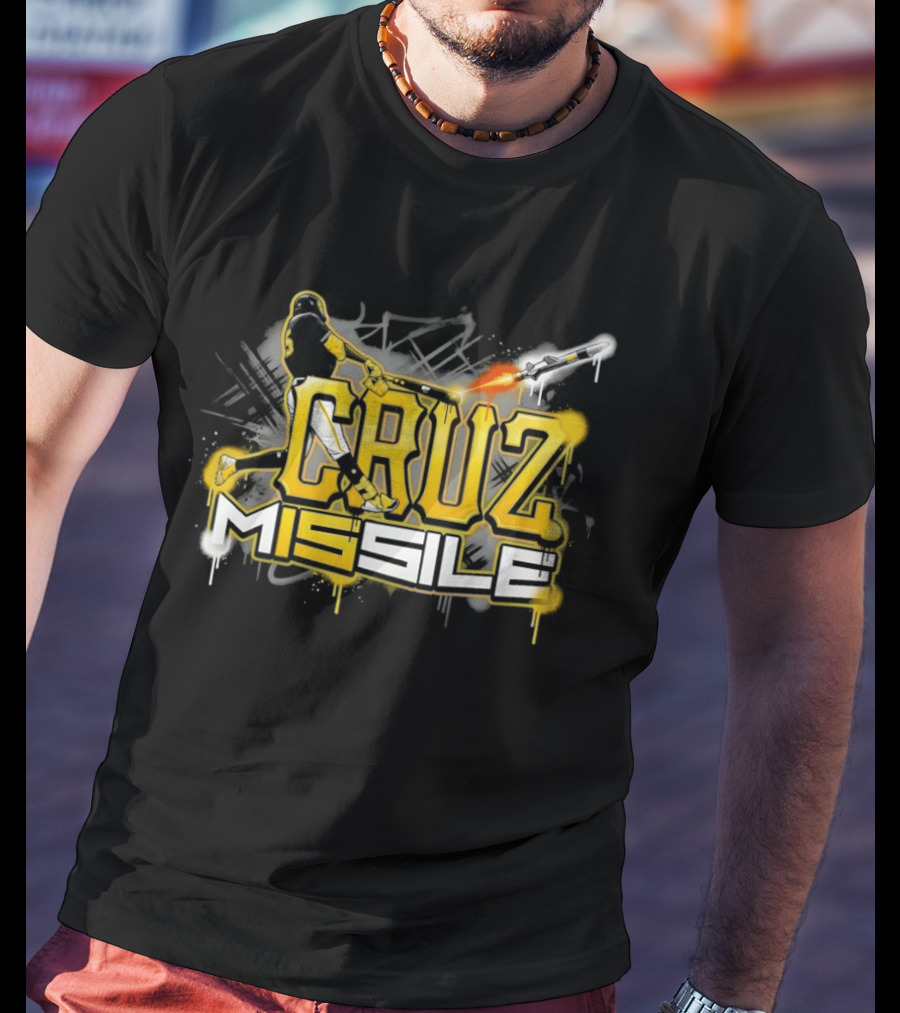 Cruz M15sile O'Neil Cruz Pittsburgh Pirates Baseball Graffiti T-Shirt