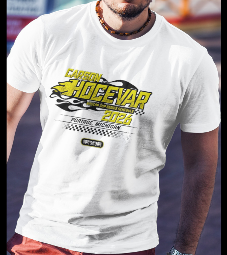 Carson Hocevar Nascar Cup Series Schedule 2026 Portage Michigan Racing 77 T-Shirt