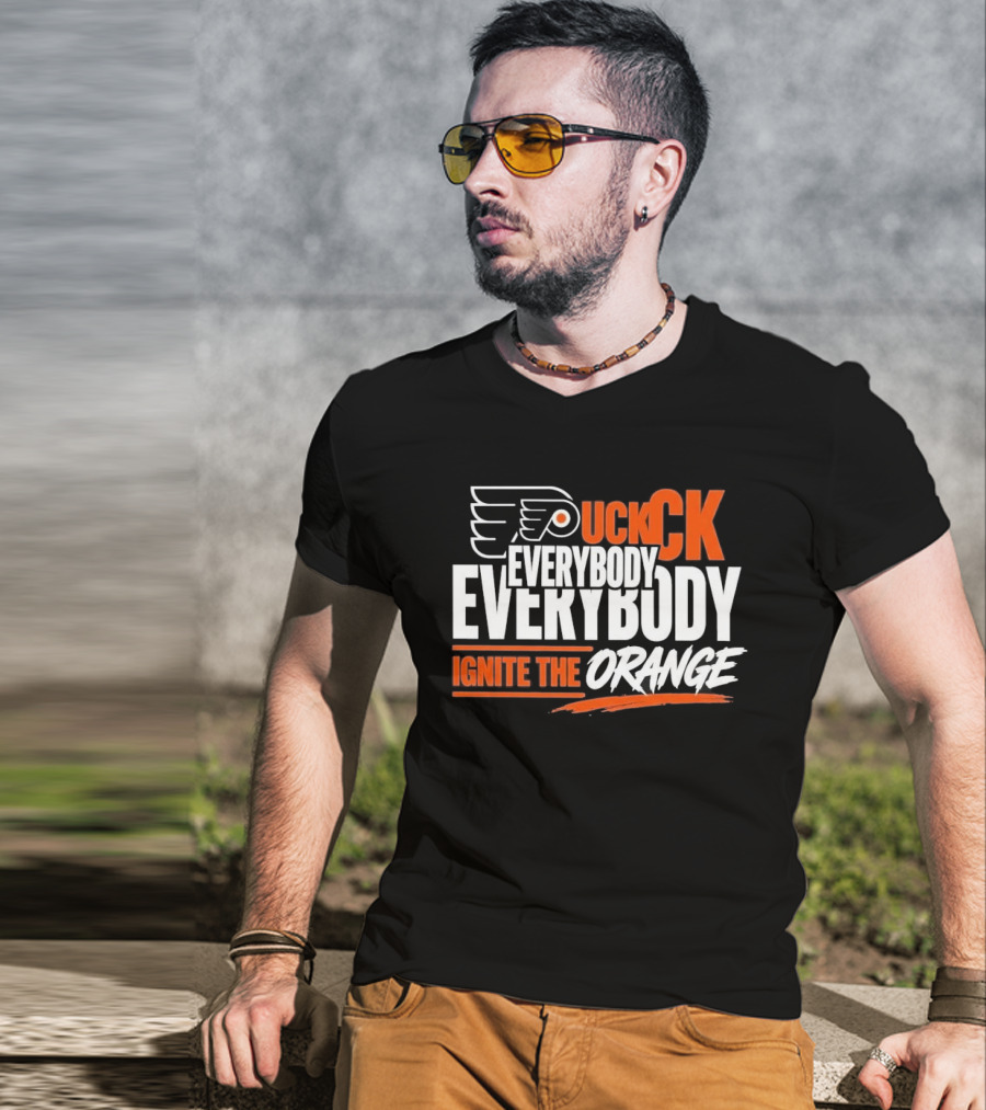 Philadelphia Flyers Puck Everybody Ignite The Orange T-Shirt