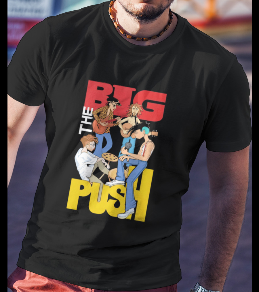 The Big Push Band Colorful Animation With Musical Instruments T-Shirt