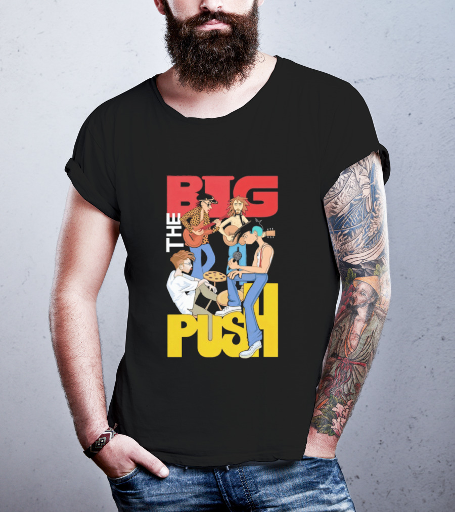 The Big Push Band Colorful Animation With Musical Instruments T-Shirt