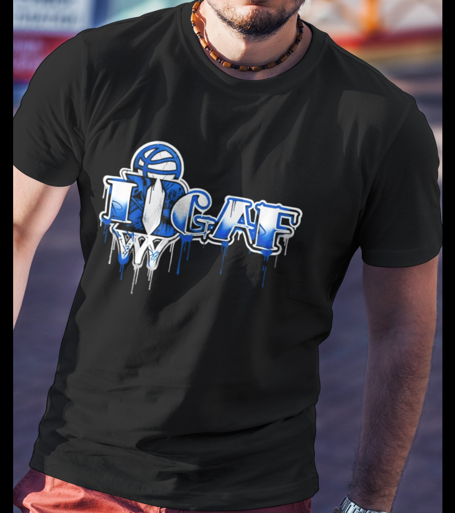 IDGAF Duke Basketball Graffiti Style Blue Devils T-Shirt