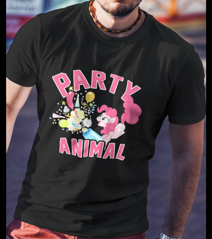 My Little Pony Party Animal Pinkie Pie Celebration Balloons Confetti T-Shirt