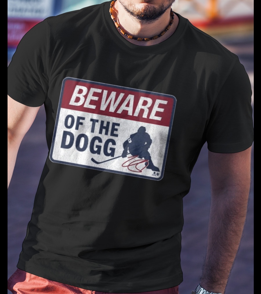 Beware Of The Dogg Hockey Silhouette Number 29 Nathan MacKinnon Signature T-Shirt