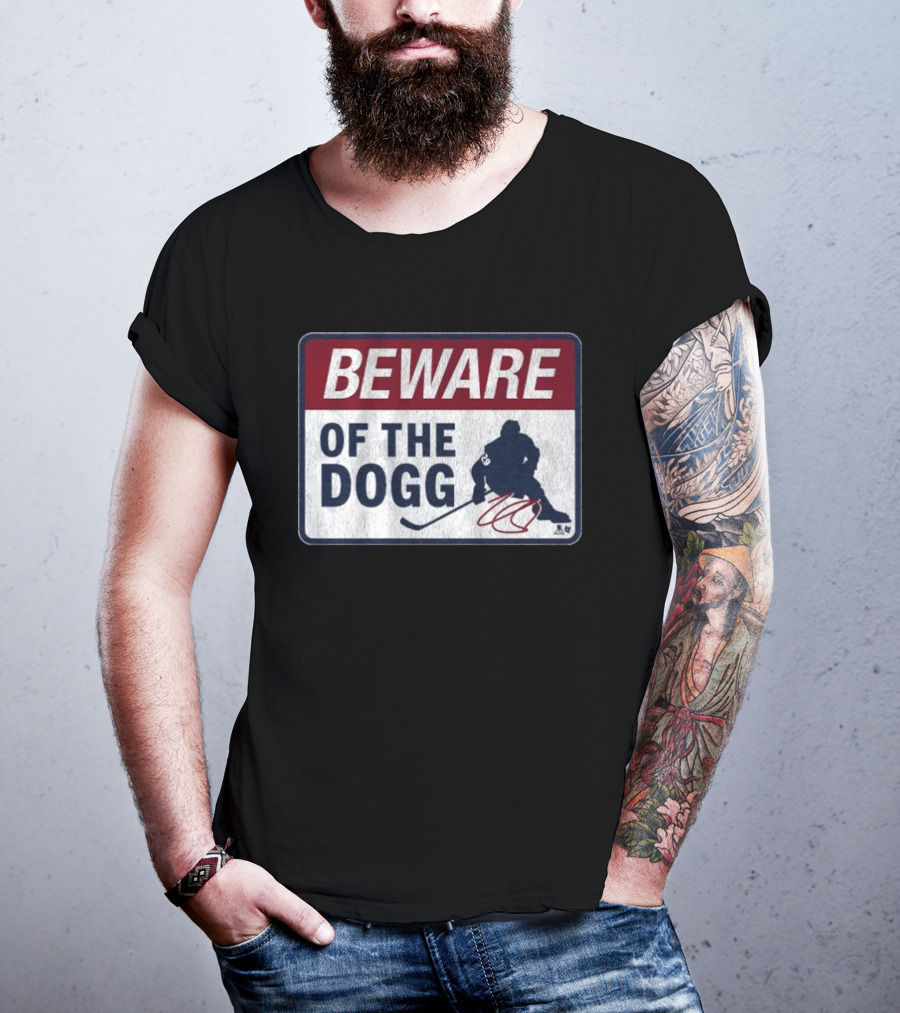 Beware Of The Dogg Hockey Silhouette Number 29 Nathan MacKinnon Signature T-Shirt