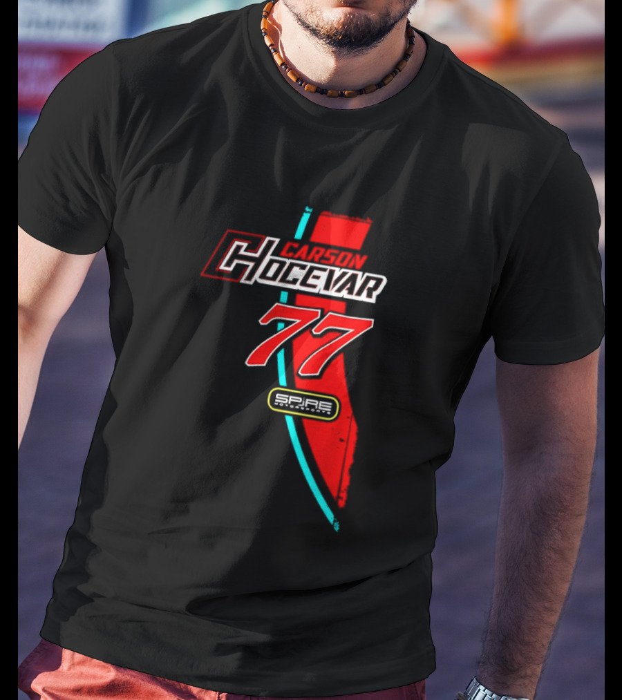 Carson Hocevar 77 Red Blue Spire Motorsports Nascar 2026 T-Shirt