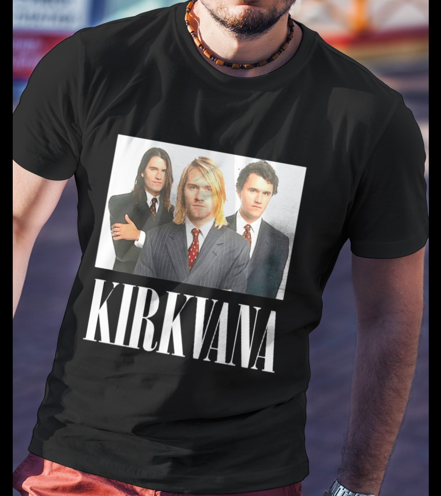 Kirkvana Nirvana Album Covers Suits Band Members T-Shirt