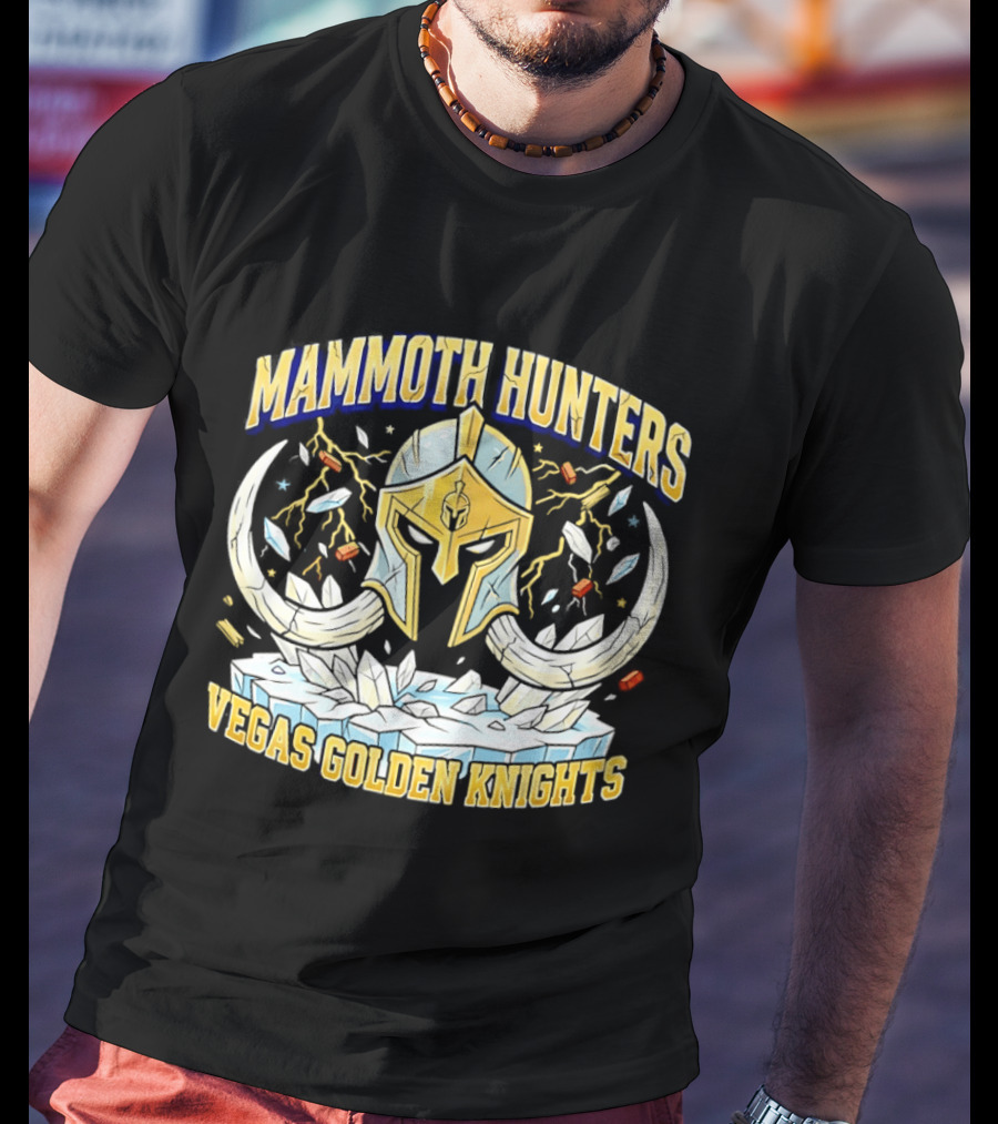 Mammoth Hunters Vegas Golden Knights Ice Hockey Helmet Ice T-Shirt