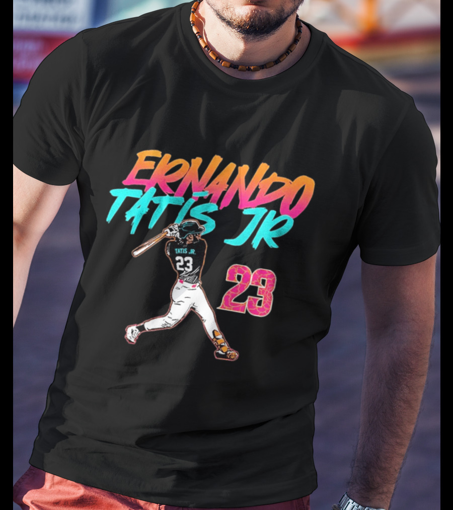 Fernando Tatis Jr 23 San Diego Padres City Edition Swing T-Shirt