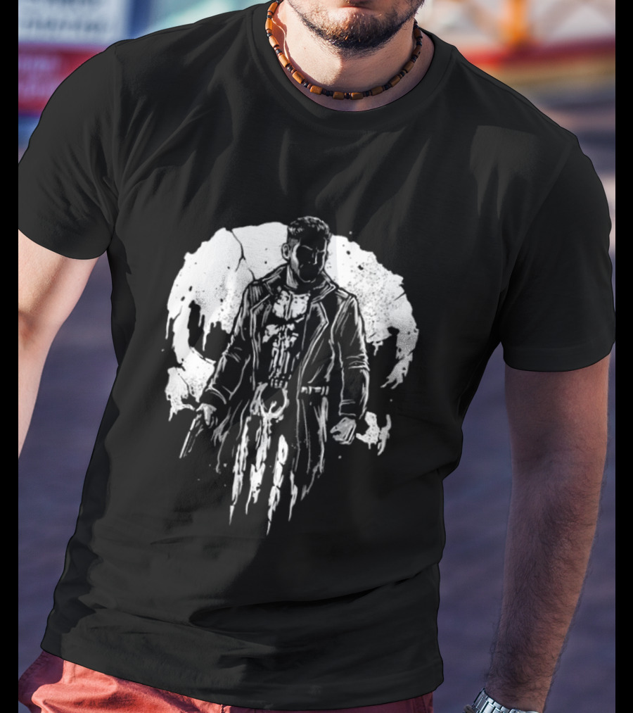 Frank Castle Aka Punisher He Who Punishes Iconic Vigilante Symbol Merchandise T-Shirt
