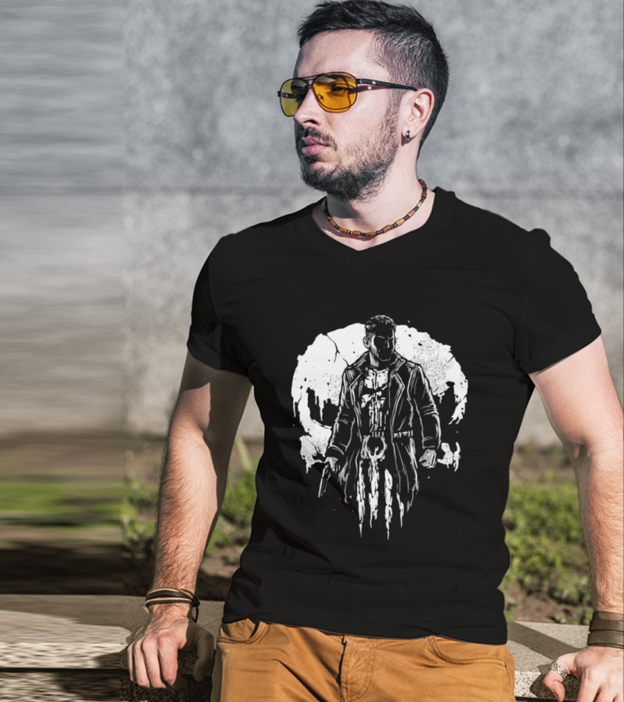 Frank Castle Aka Punisher He Who Punishes Iconic Vigilante Symbol Merchandise T-Shirt