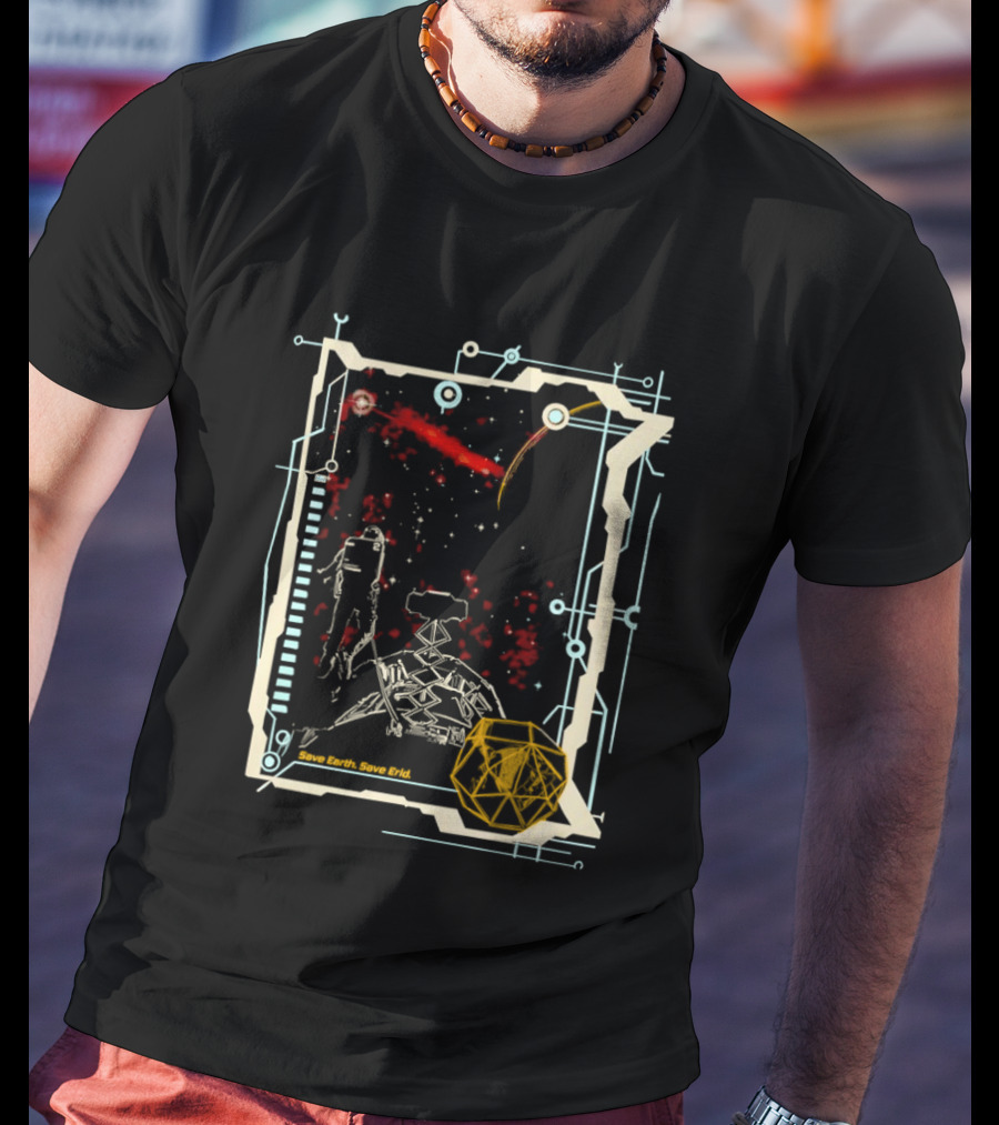 Project Hail Mary Rocky Grace Save Earth Save Erid Retro Sci Fi Circuitry T-Shirt