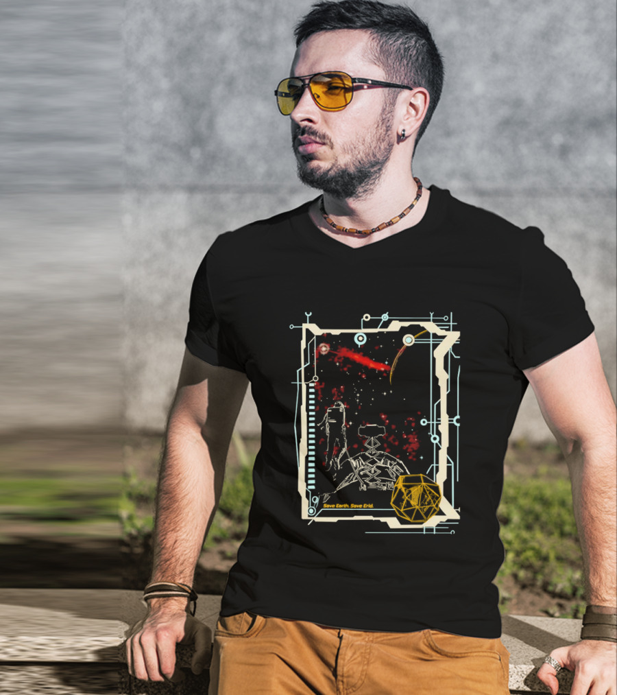 Project Hail Mary Rocky Grace Save Earth Save Erid Retro Sci Fi Circuitry T-Shirt