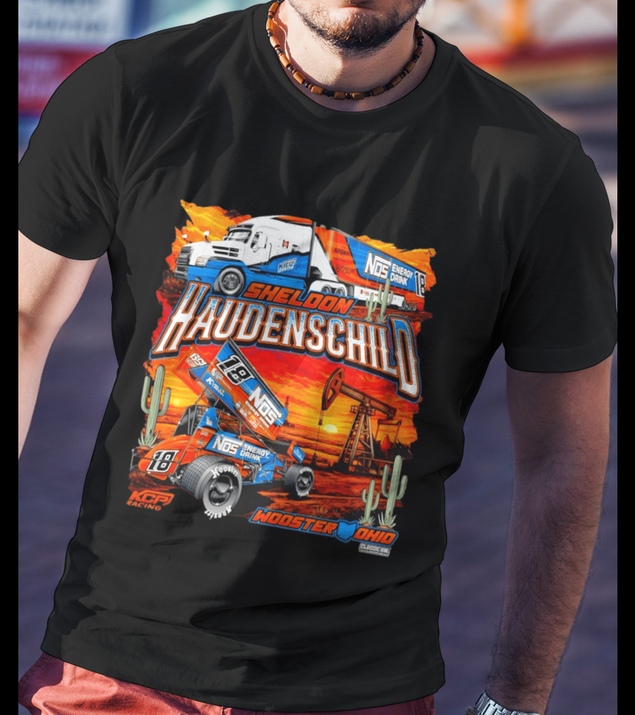 Sheldon Haudenschild NOS Energy Drink KCP Racing Wooster Ohio Classic Ink USA T-Shirt