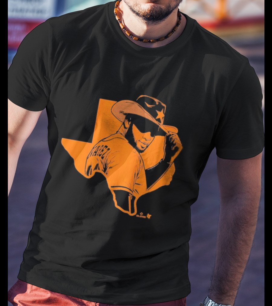 Yordan Alvarez Texas Cowboy Silhouette Hat T-Shirt