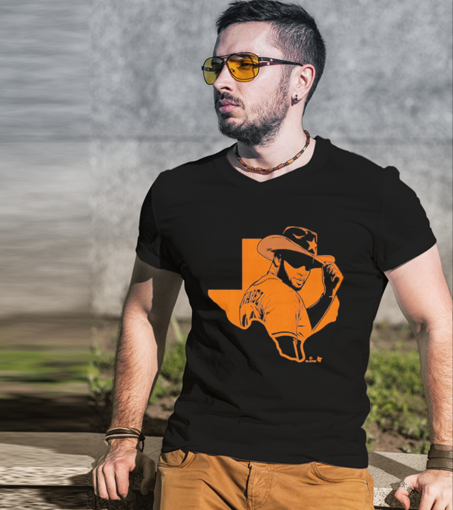 Yordan Alvarez Texas Cowboy Silhouette Hat T-Shirt